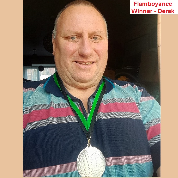 Derek with flamboyance gong