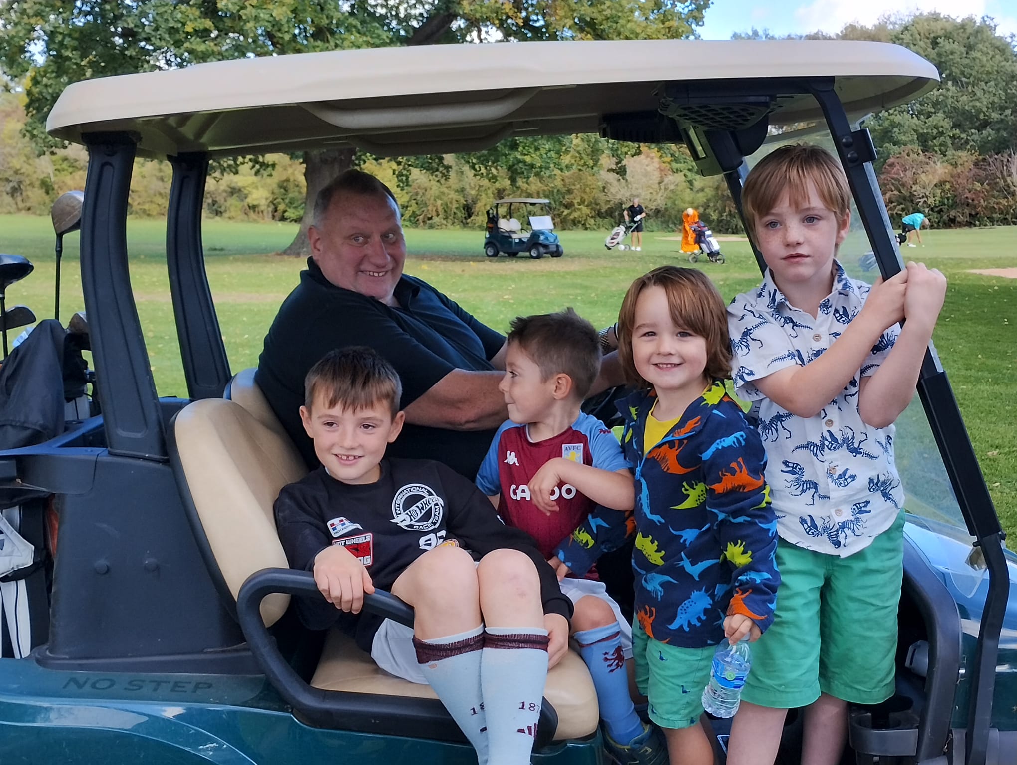 Young boys having a good time on Derek's bubby