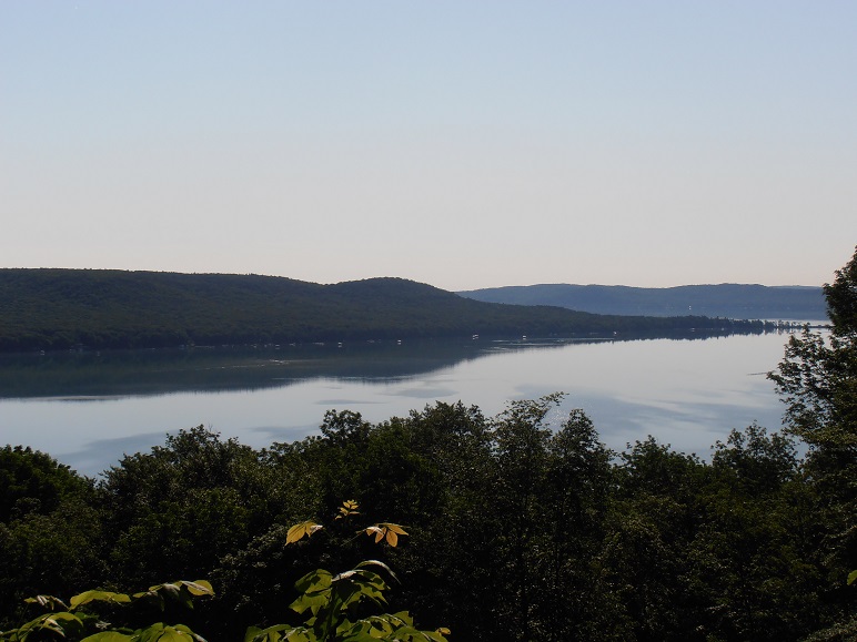 a view of lake Michigan